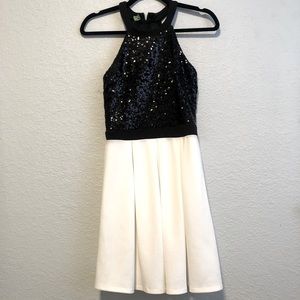B. DARLIN sequin halter top event dress